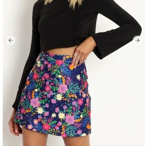 Blackmilk Unicorns Garden A Line Skirt